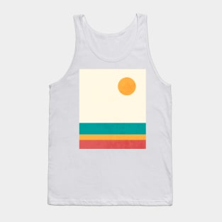 Modern abstract sun, water art design Tank Top